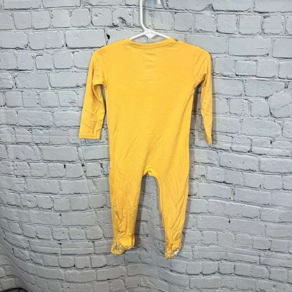 Bubble Baby Yellow Snap Footie Romper